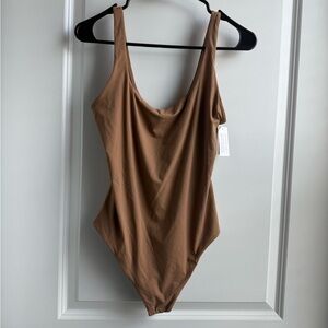 NEW Auden tan nude thong one piece bodysuit